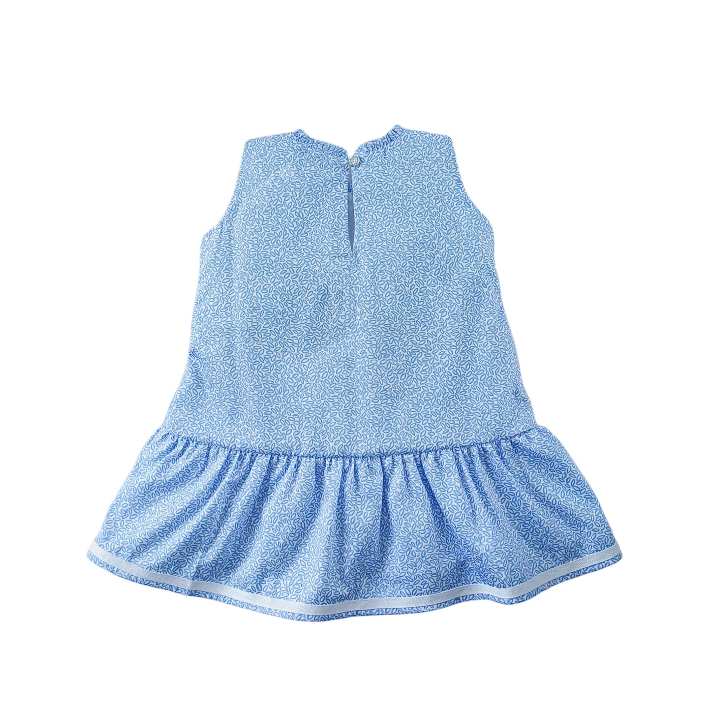 Arctic Blue A-Line Dress with Bows