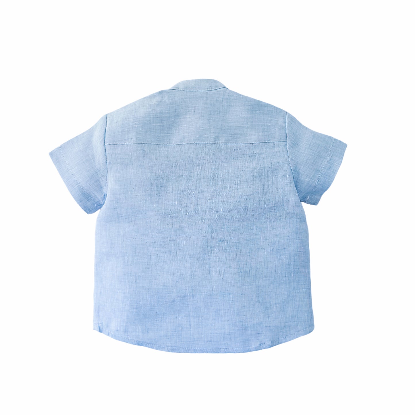 Boy's Short Sleeve Mandarin Collar Shirt