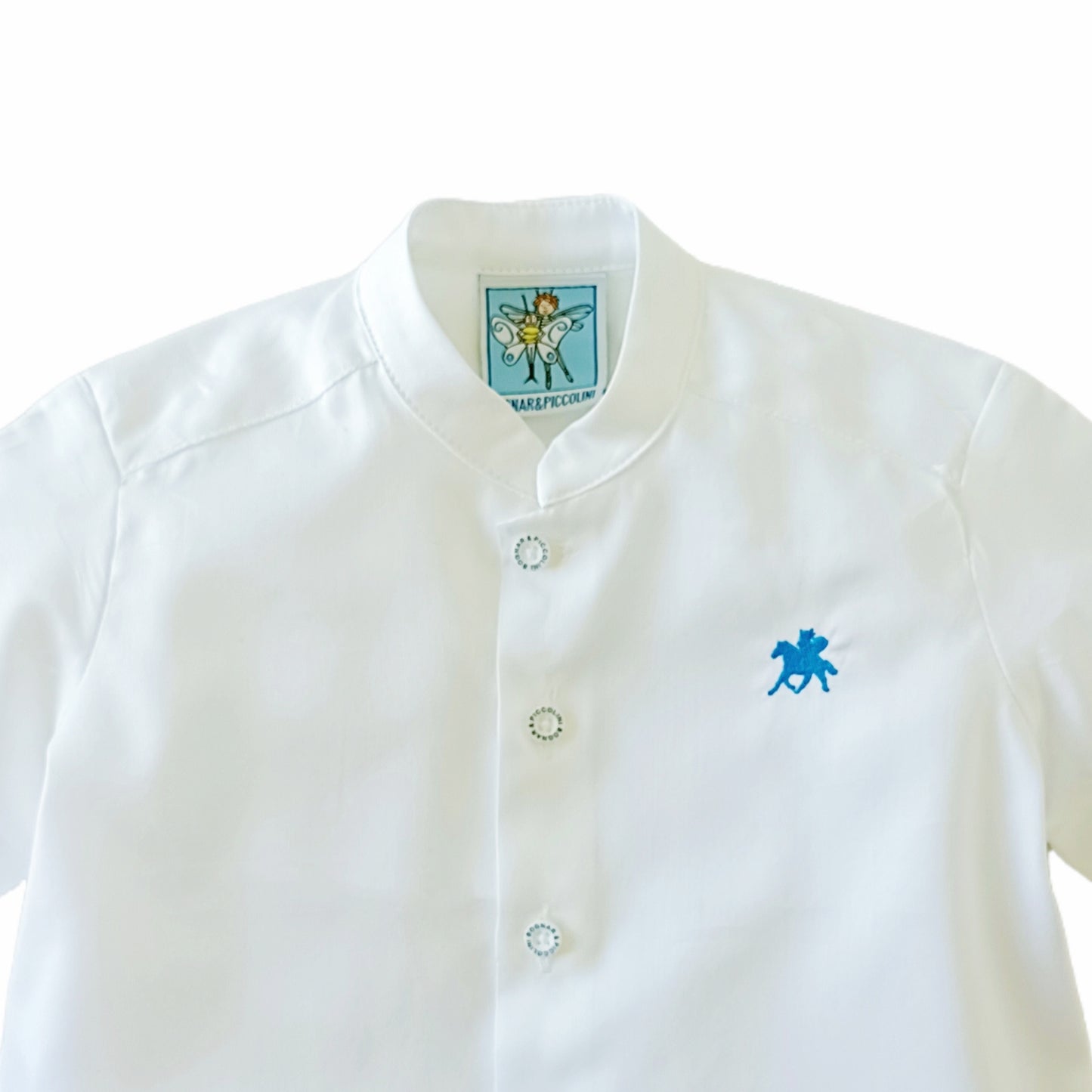 Boy's Short Sleeve Mandarin Collar Shirt