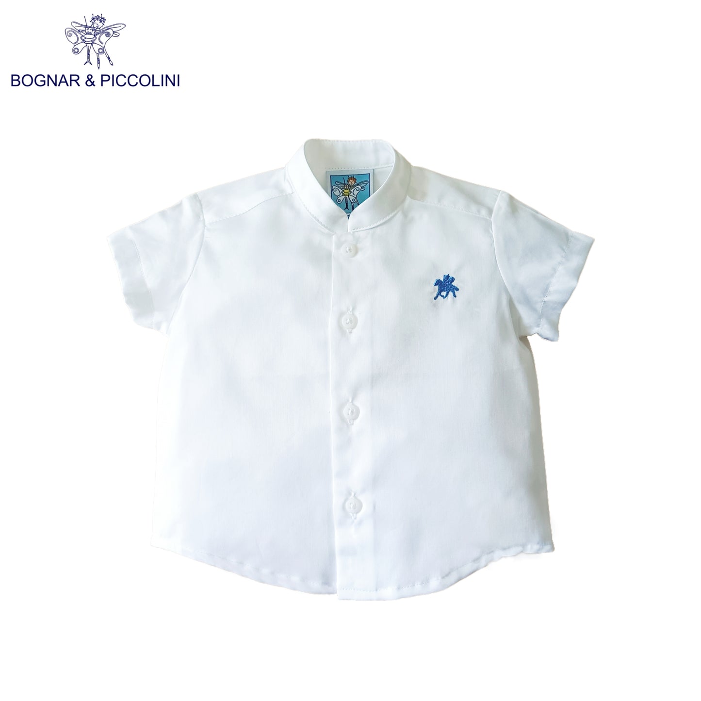 Boy's Short Sleeve Mandarin Collar Shirt