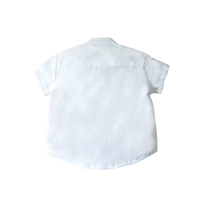 Boy's Short Sleeve Mandarin Collar Shirt